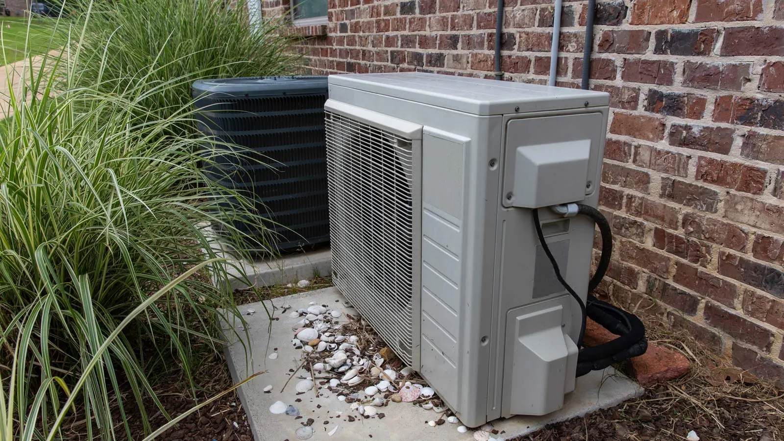 A ductless mini-split outdoor unit