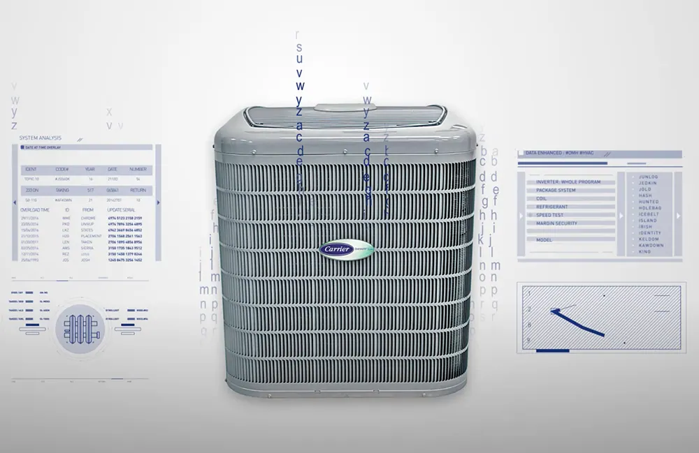 A Carrier Infinity 26 central air conditioner