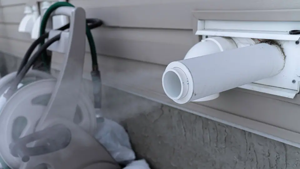 Furnace vent ice