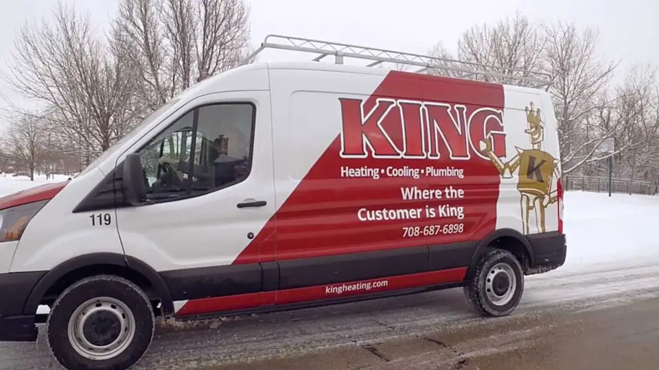 King heating van in winter