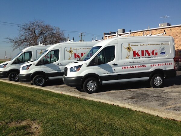 As a trustworthy HVAC company here in Chicago, King's team only travels in officially marked vehicles.