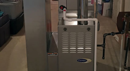 With a new Carrier gas furnace just like this one, your home will be set for a warm and comfortable winter ahead.