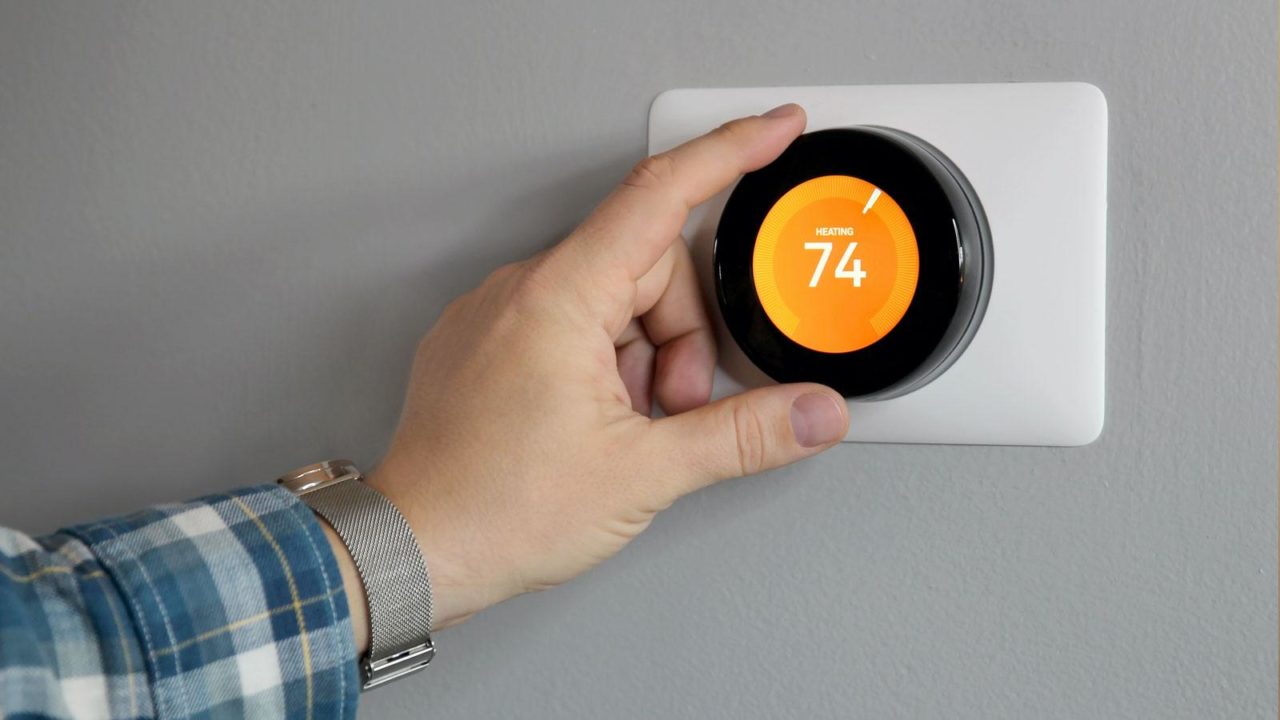 74 degrees on the thermostat