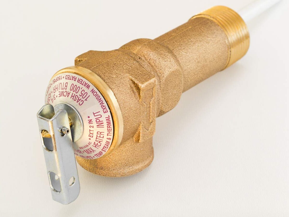 What is the water heater pressure-relief valve and what does it do?